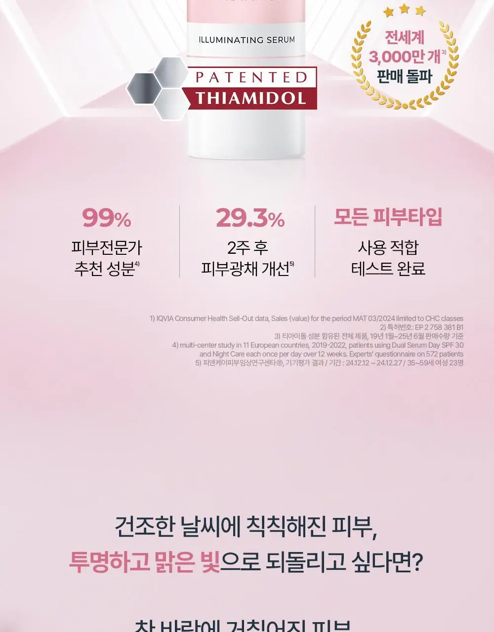 [티아미돌세럼/광채홈케어] 유세린 이븐래디언스 일루미네이팅 세럼 30ml 기획 (+나이트크림 7ml+마스크팩1매) 상세페이지 4